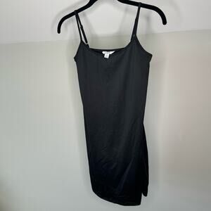 J. Crew Black Sleeveless Spaghetti Strap Mini Dress